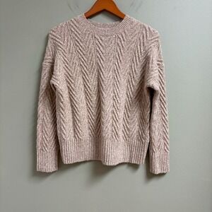 Banana Republic Womens Marled Crew Neck Sweater Size XS Cashmere Blend Luxury